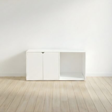 เฟอร์นิเจอร์ซ่อนกระบะทรายแมว MUCAT รุ่น Clean Box สไตล์มินิมอล