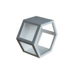 MUCAT Honeycomb ชั้นลอยแมวติดผนังทรงหกเหลี่ยมสีขาว โมเดิร์น