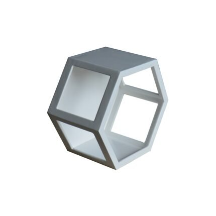 MUCAT Honeycomb ชั้นลอยแมวติดผนังทรงหกเหลี่ยมสีขาว โมเดิร์น