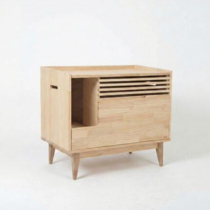 เฟอร์นิเจอร์ซ่อนกระบะทรายแมวงานไม้ รุ่น Nordic Clean Box