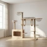 MUCAT Sky Dome คอนโดแมวไม้ขนาดใหญ่ พร้อมหลุมอวกาศใสและอุโมงค์