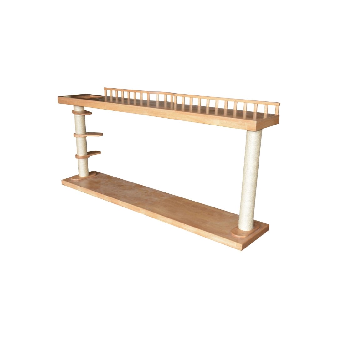 mucat-sky-walk-long-cat-condo-210cm MUCAT Sky Walk คอนโดแมวทรงยาว 210 ซม. แบบตั้งพื้น มีระเบียงกันตกและเสาลับเล็บ