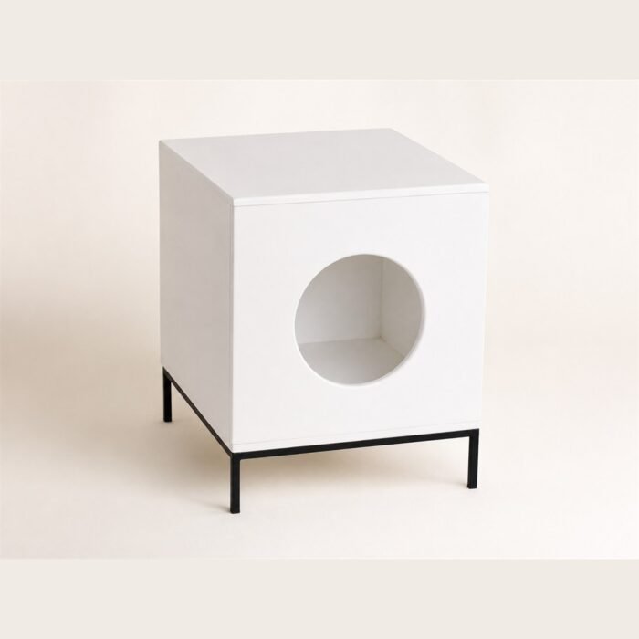 MUCAT Cube Home โต๊ะข้างเตียงและบ้านแมว 2-in-1