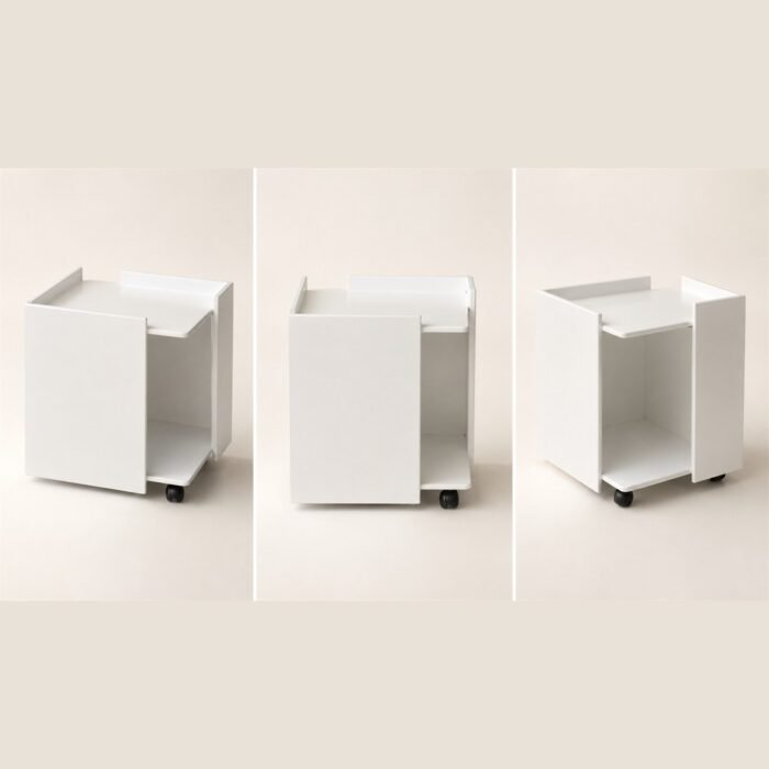 MUCAT Duo Seat เฟอร์นิเจอร์แมว 2-in-1 เก้าอี้สีขาว มีล้อเลื่อน